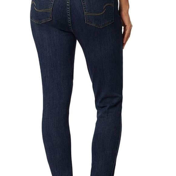 Signature Levi Strauss Gold Mid Rise Skinny Stretch Blue Denim Jeans 16L W34 L32 - Picture 13 of 16